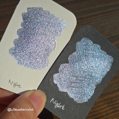 Night Half 2024 Christmas New Handmade Chrome Shimmer Watercolor Paints by iuilewatercolors