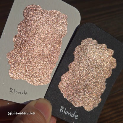 Blonde Half 2024 Christmas New Handmade Chrome Shimmer Watercolor Paints by iuilewatercolors