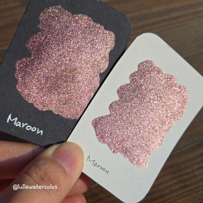 Chic Tinsel Half Set 2024 Christmas New Handmade Chrome Shimmer Watercolor Paints by iuilewatercolors