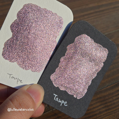 Taupe Half 2024 Christmas New Handmade Chrome Shimmer Watercolor Paints by iuilewatercolors