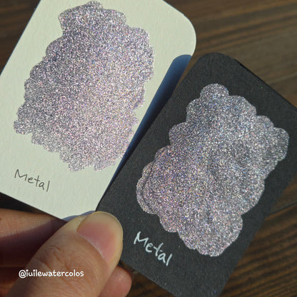 Chic Tinsel Half Set 2024 Christmas New Handmade Chrome Shimmer Watercolor Paints by iuilewatercolors