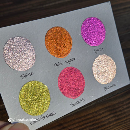 Winter Garden Half Set 2024 Christmas New Handmade Chrome Shimmer Watercolor Paints by iuilewatercolors