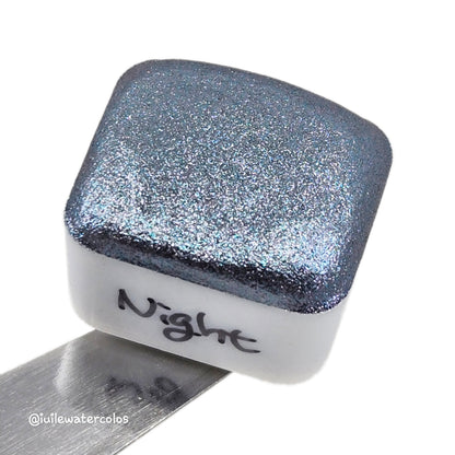 Night Half 2024 Christmas New Handmade Chrome Shimmer Watercolor Paints by iuilewatercolors