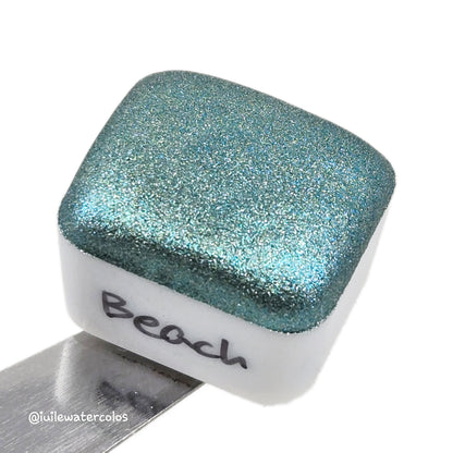 Beach Half 2024 Christmas New Handmade Chrome Shimmer Watercolor Paints by iuilewatercolors