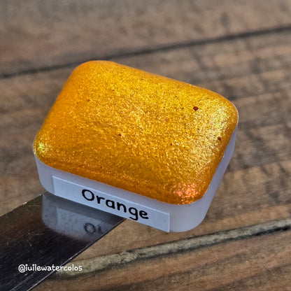 Orange Rainbow Super Color Shift Handmade Shimmer Watercolor Paint