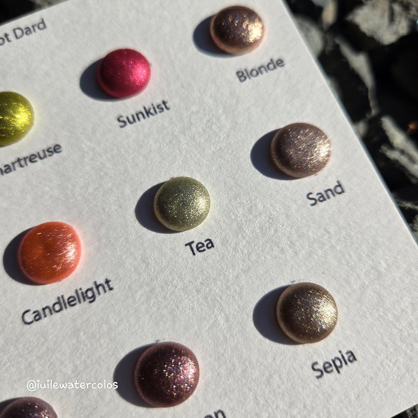 2024 Christmas Dot Card Handmade Chrome Shimmer Watercolor Paints by iuilewatercolors