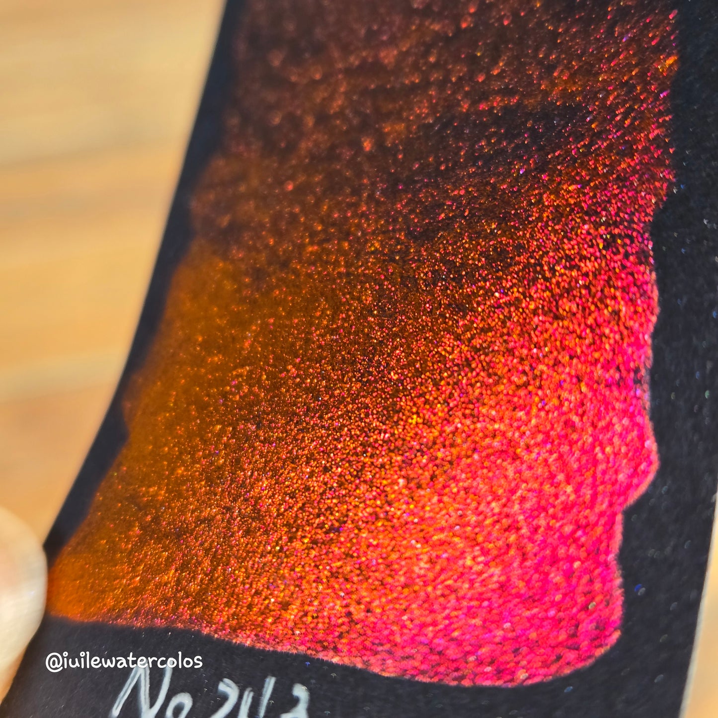 No.243 aka Lava New vivid Handmade Chrome Super Color Shift Shimmer Watercolor Paints by iuilewatercolors