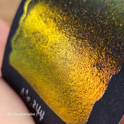 New vivid Dot Card Handmade Chrome Super Color Shift Shimmer Watercolor Paints by iuilewatercolors