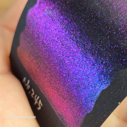 New vivid Dot Card Handmade Chrome Super Color Shift Shimmer Watercolor Paints by iuilewatercolors