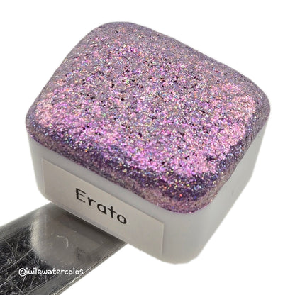 Erato Half Goddess Vol.3 Handmade Iridescent Chameleon Color Shift Aurora Shimmer Holographic Watercolor Paints by iuilewatercolors