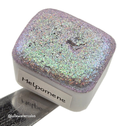 Melpomene Half Goddess Vol.3 Handmade Iridescent Chameleon Color Shift Aurora Shimmer Holographic Watercolor Paints by iuilewatercolors