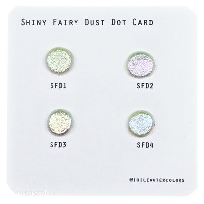 Shiny Fairy Dust vol.2 Dot Card Tester Sampler Watercolor Shimmer Glittery Paints