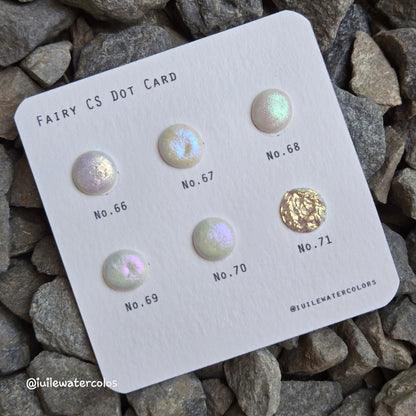 Fairy CS Dot Card Tester Sampler Watercolor Shimmer Glittery Paints
