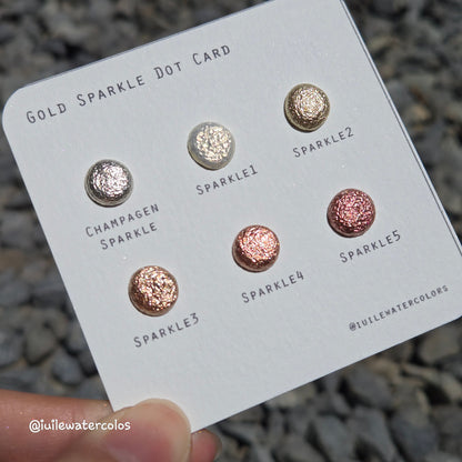 Gold sparkle Dot Card GDSP Tester Sampler Watercolor Shimmer Glittery Paints