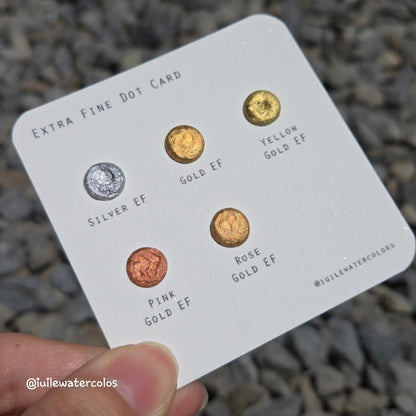 Extra Fine Dot Card Sampler Handmade Shimmer Metallic Watercolor Paints by iuilewatercolors