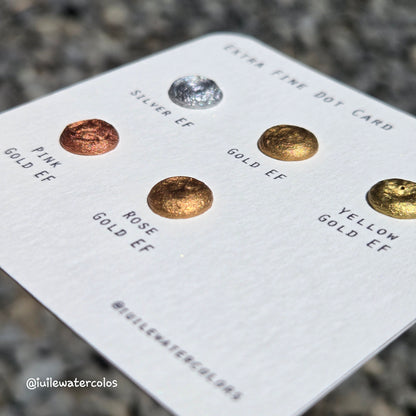 Extra Fine Dot Card Sampler Handmade Shimmer Metallic Watercolor Paints by iuilewatercolors