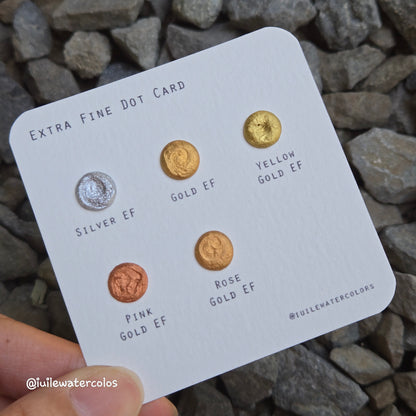 Extra Fine Dot Card Sampler Handmade Shimmer Metallic Watercolor Paints by iuilewatercolors