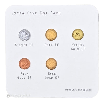 Extra Fine Dot Card Sampler Handmade Shimmer Metallic Watercolor Paints by iuilewatercolors