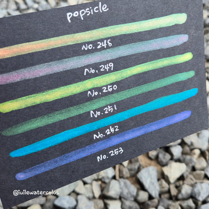 Quarter Popsicle Set Handmade Metallic Shimmer Color Shift Watercolor Paints