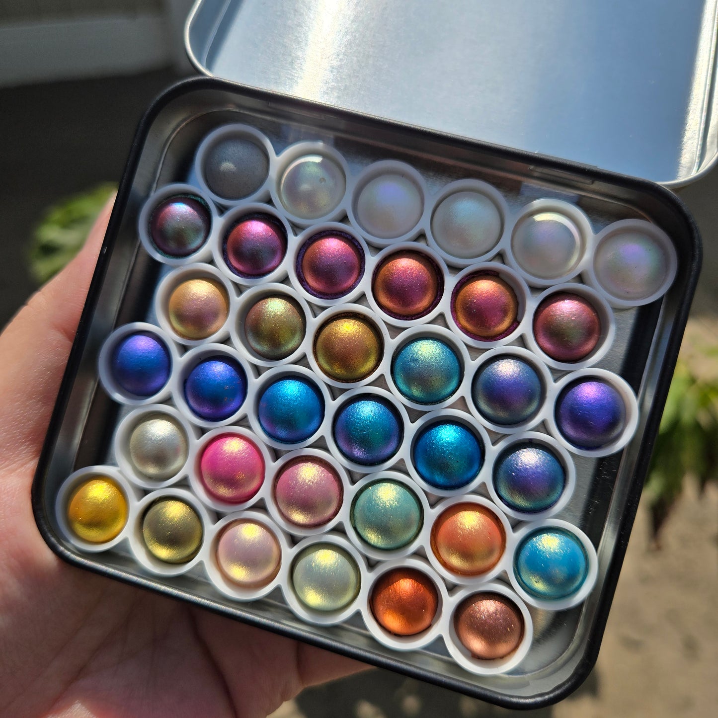 Vol.4 Magical Drop Tiny Sampler Set Christmas Chrome handmade glittery watercolor paints