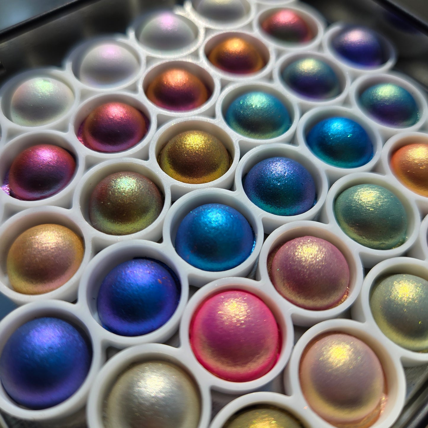 Vol.4 Magical Drop Tiny Sampler Set Christmas Chrome handmade glittery watercolor paints