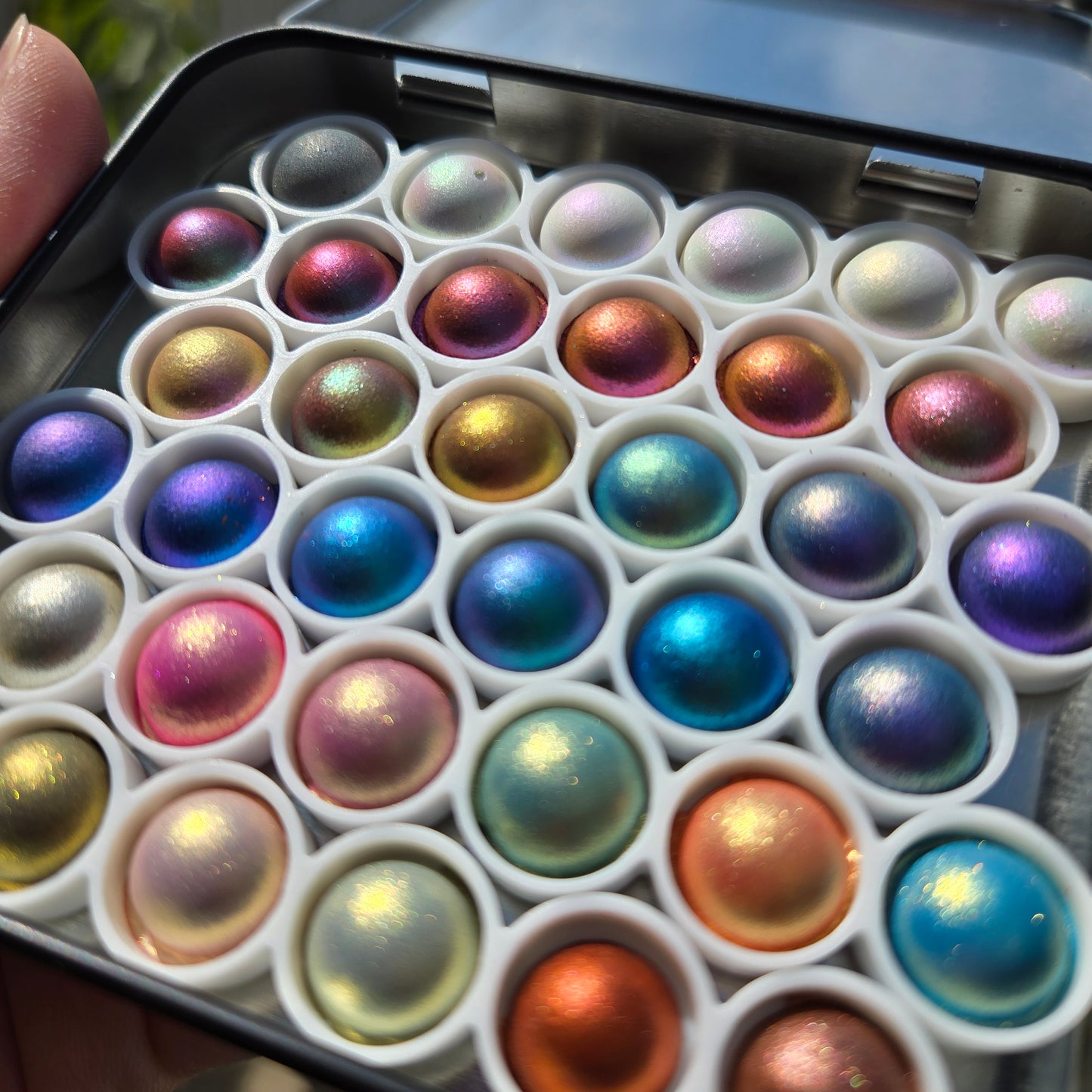 Vol.4 Magical Drop Tiny Sampler Set Christmas Chrome handmade glittery watercolor paints