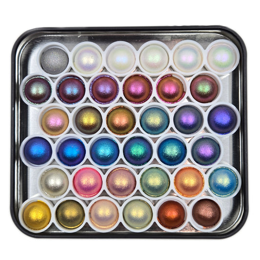 Vol.4 Magical Drop Tiny Sampler Set Christmas Chrome handmade glittery watercolor paints