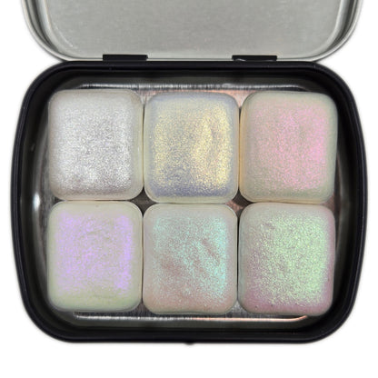 Half Shiny Fairy Set Handmade Iridescent Chameleon Aurora Shimmer Watercolor Paints