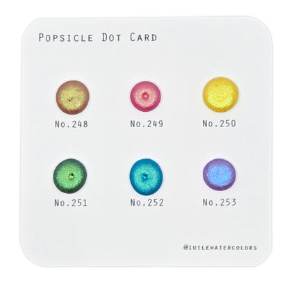 Popsicle Series Dot Card Handmade Metallic Shimmer Color Shift Watercolor Paints