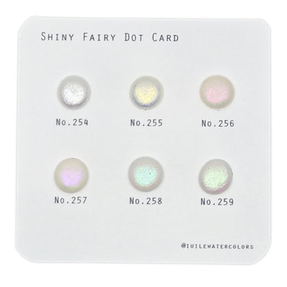 Shiny Fairy Dot Card Handmade Metallic Shimmer Color Shift Watercolor Paints