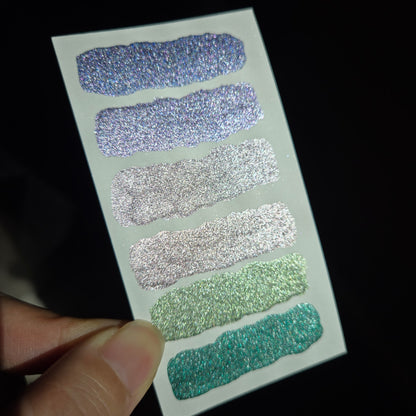 Quarter Petalune [달빛 아래 꽃잎] Set Handmade Shine Chrome Shimmer Watercolor Paints
