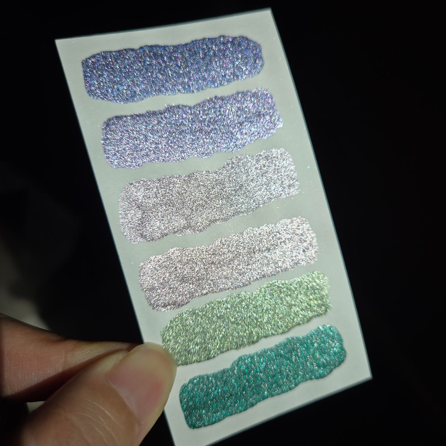 Virelle Half Petalune Set Handmade Christmas Chrome Iridescent Shimmer Watercolor Paints