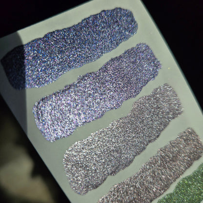 Quarter Petalune [달빛 아래 꽃잎] Set Handmade Shine Chrome Shimmer Watercolor Paints
