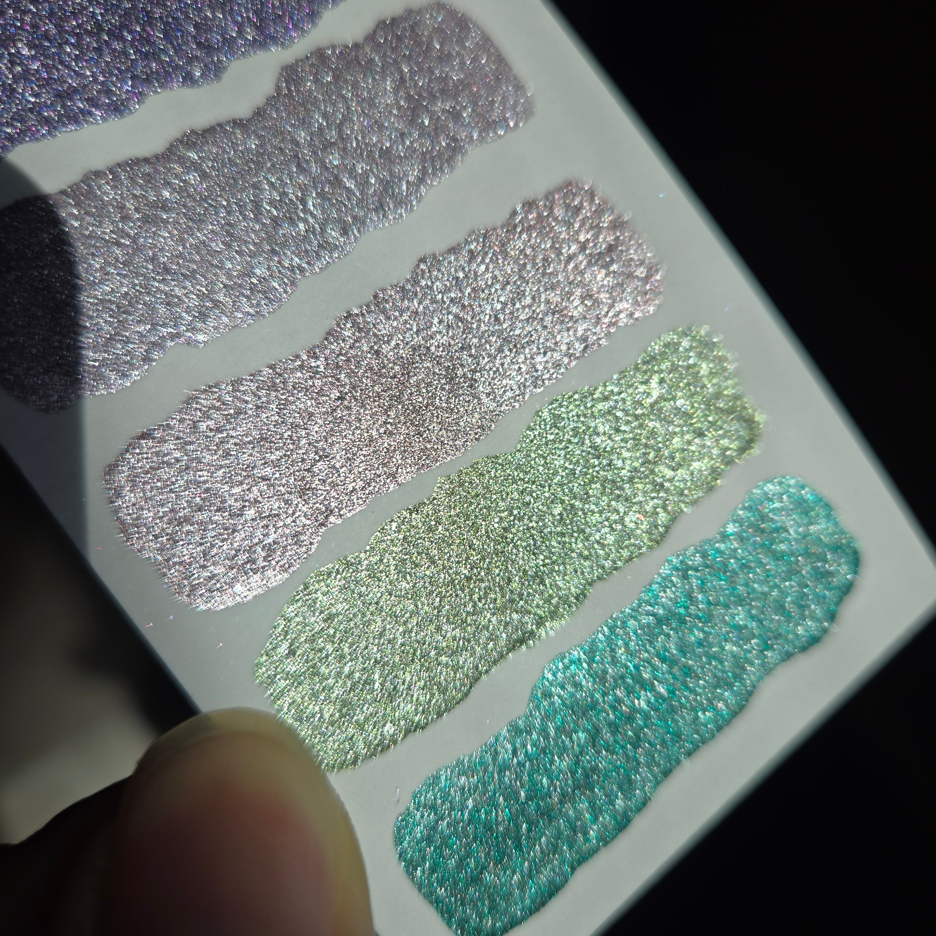 Seraphin Half Petalune Set Handmade Christmas Chrome Iridescent