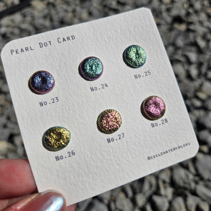 Pearl Dot Card Tester Sampler Watercolor Shimmer Glittery Paints