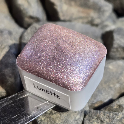 Lunette Half Petalune Set Handmade Christmas Chrome Iridescent Shimmer Watercolor Paints