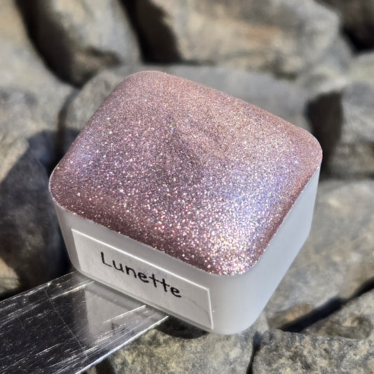 Lunette Half Petalune Set Handmade Christmas Chrome Iridescent Shimmer Watercolor Paints