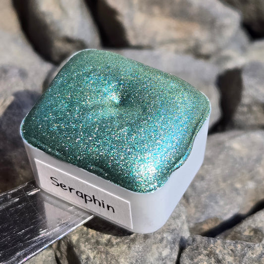 Seraphin Half Petalune Set Handmade Christmas Chrome Iridescent Shimmer Watercolor Paints