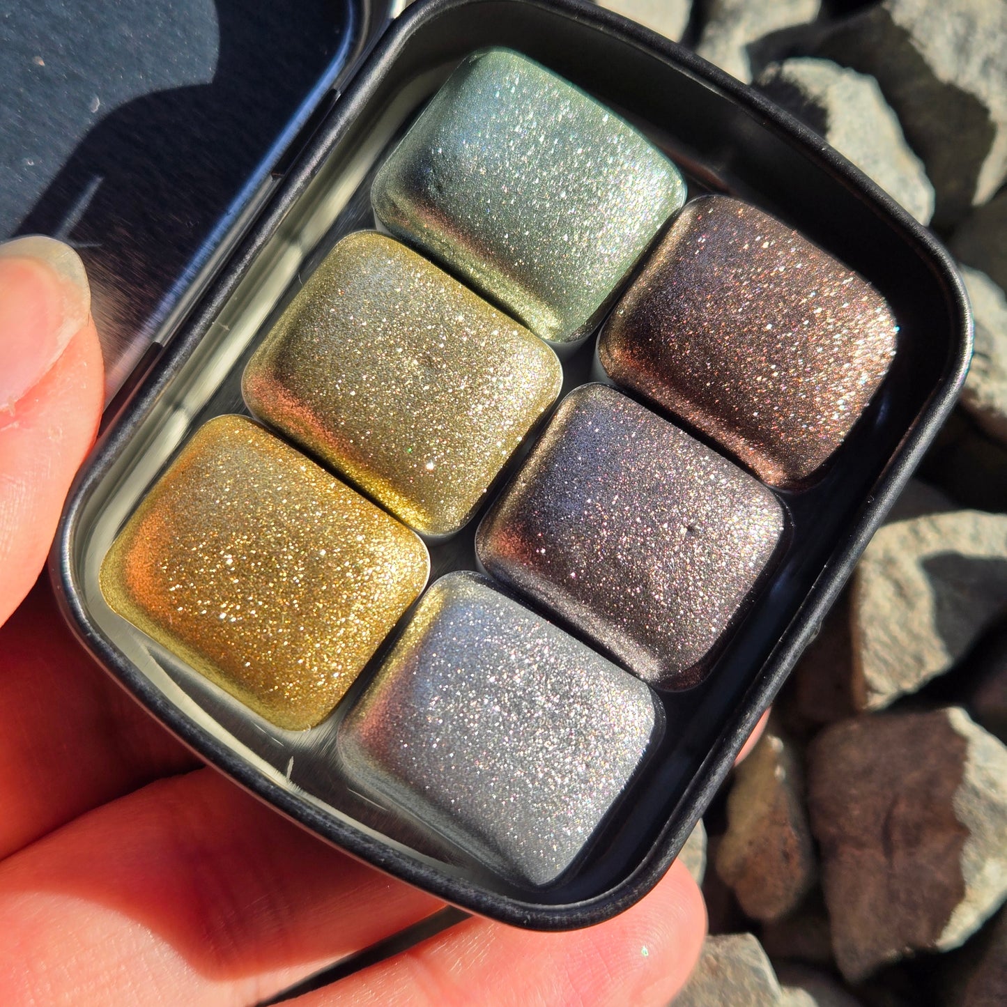 Half The Weight Of Light Set Handmade Shine Chrome Shimmer Watercolor Paints