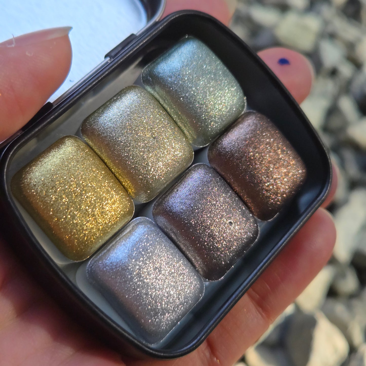 Half The Weight Of Light Set Handmade Shine Chrome Shimmer Watercolor Paints