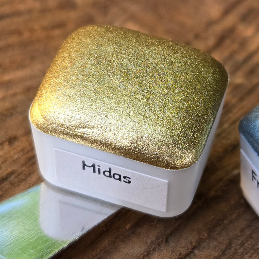Midas Half The Weight Of Light Set Handmade Christmas Chrome Iridescent Shimmer Watercolor Paints
