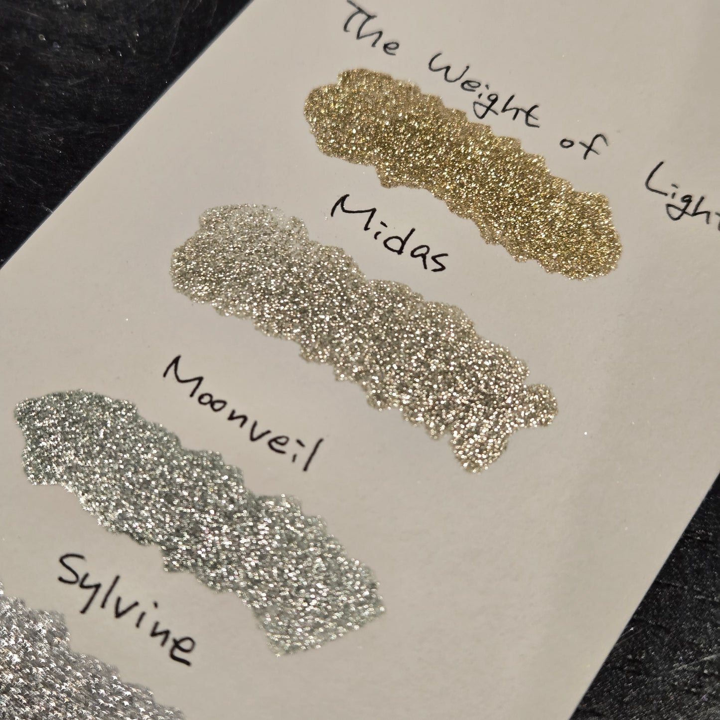 Midas Half The Weight Of Light Set Handmade Christmas Chrome Iridescent Shimmer Watercolor Paints