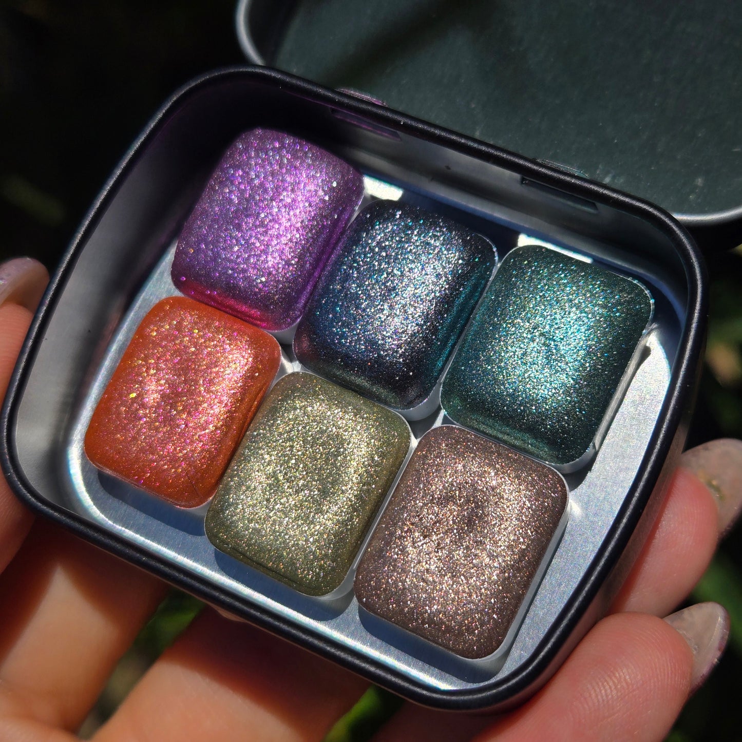 Quarter Holiday Gift Set 2024 Christmas New Handmade Chrome Shimmer Watercolor Paints