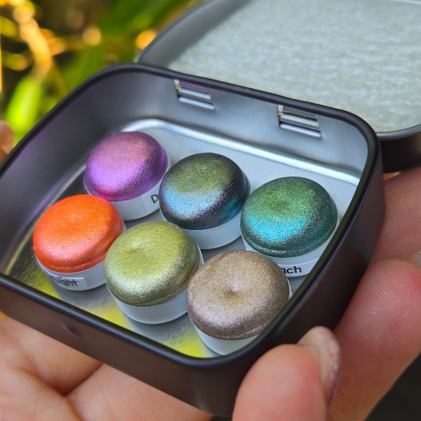 Button Holiday Gift Set 2024 Christmas New Handmade Chrome Shimmer Watercolor Paints