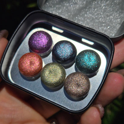 Button Holiday Gift Set 2024 Christmas New Handmade Chrome Shimmer Watercolor Paints