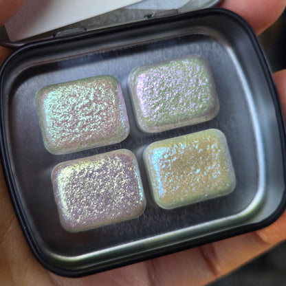 Quarter Shiny fairy Dust set for Handmade color shift watercolor paints