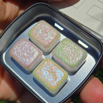 Quarter Shiny fairy Dust set for Handmade color shift watercolor paints