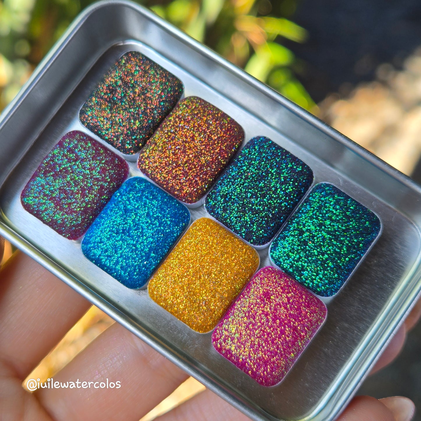 Quarter B glitter set chunky glitter handmade watercolor paint