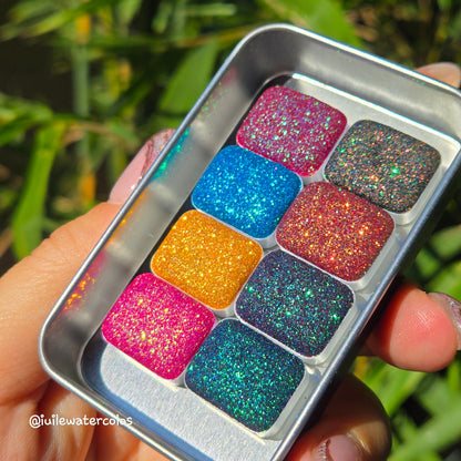 Quarter B glitter set chunky glitter handmade watercolor paint