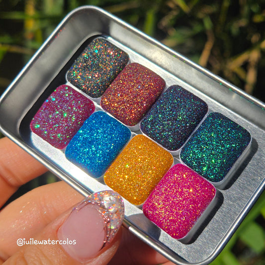 Quarter B glitter set chunky glitter handmade watercolor paint